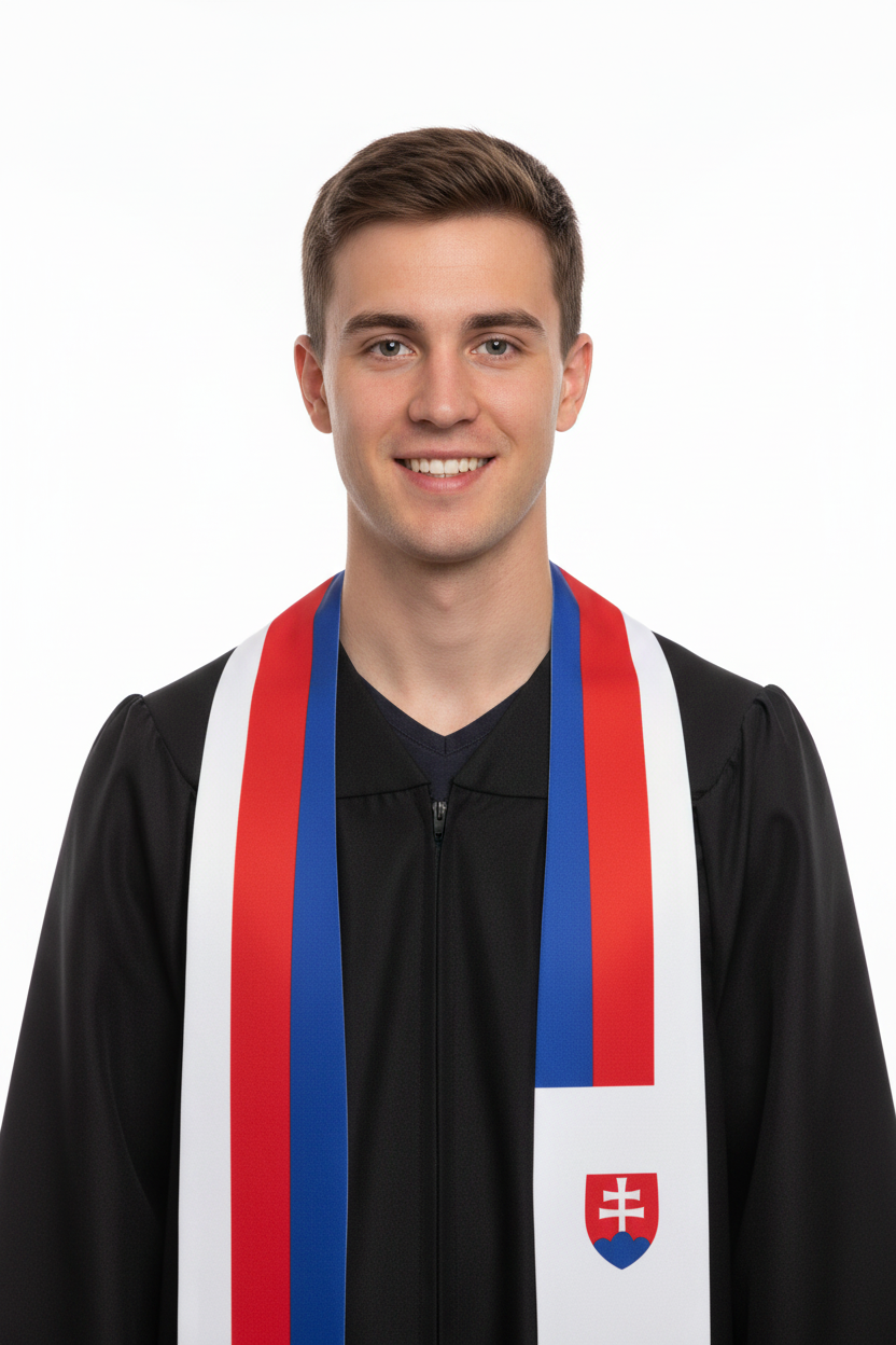 Slovakia Graduation Stole model display