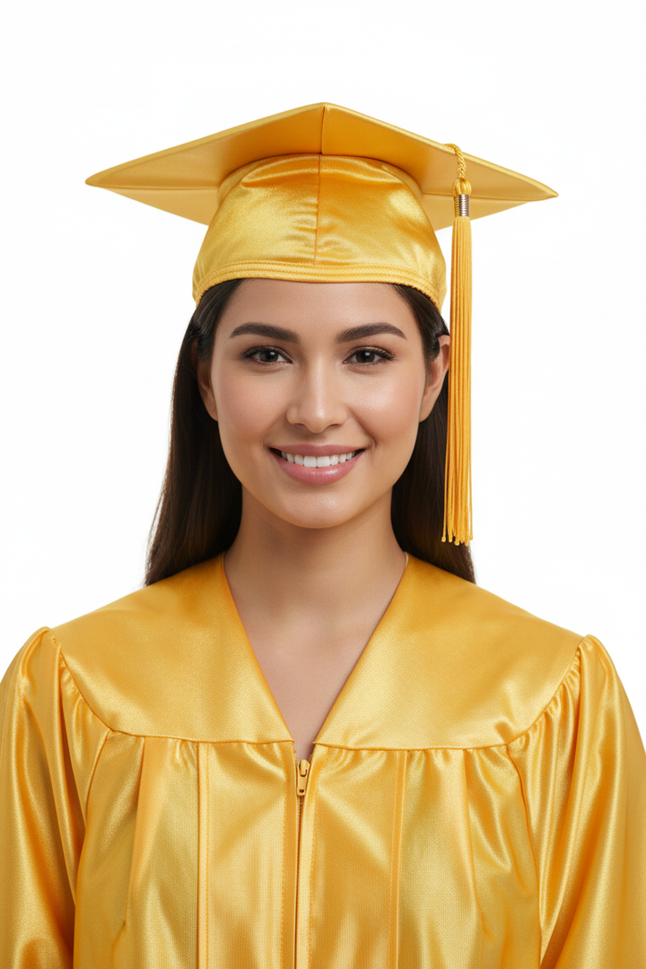 Shiny Gold High School Cap - Model Shot