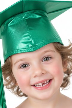 Shiny Emerald Green Kindergarten/Preschool Cap