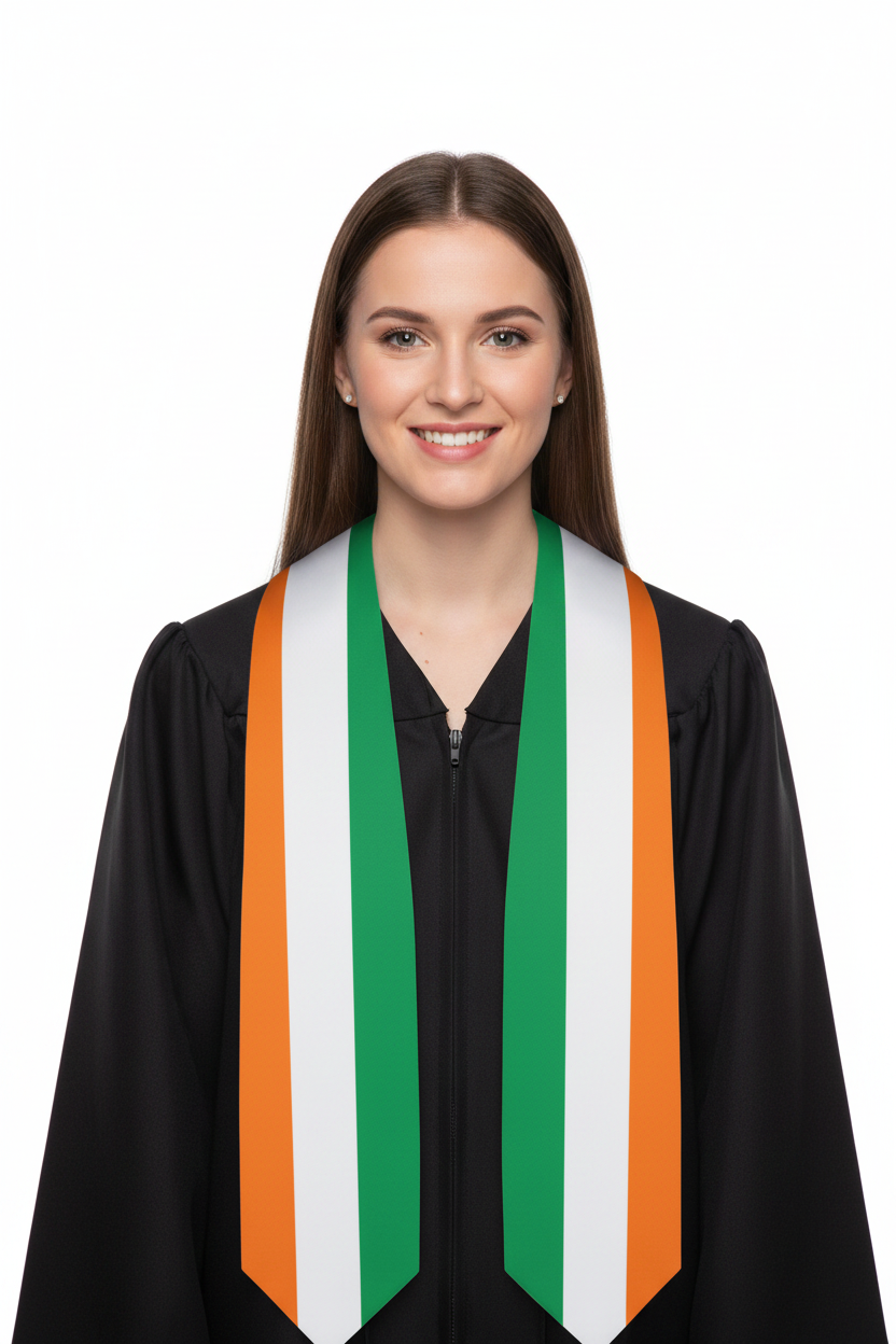Ireland Graduation Stole model display
