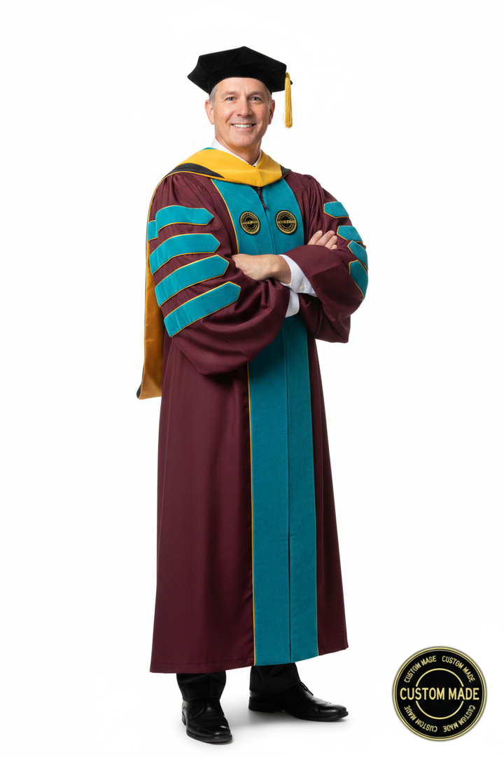 Custom Faculty Regalia Package for University of Wisconsin-Madison model display