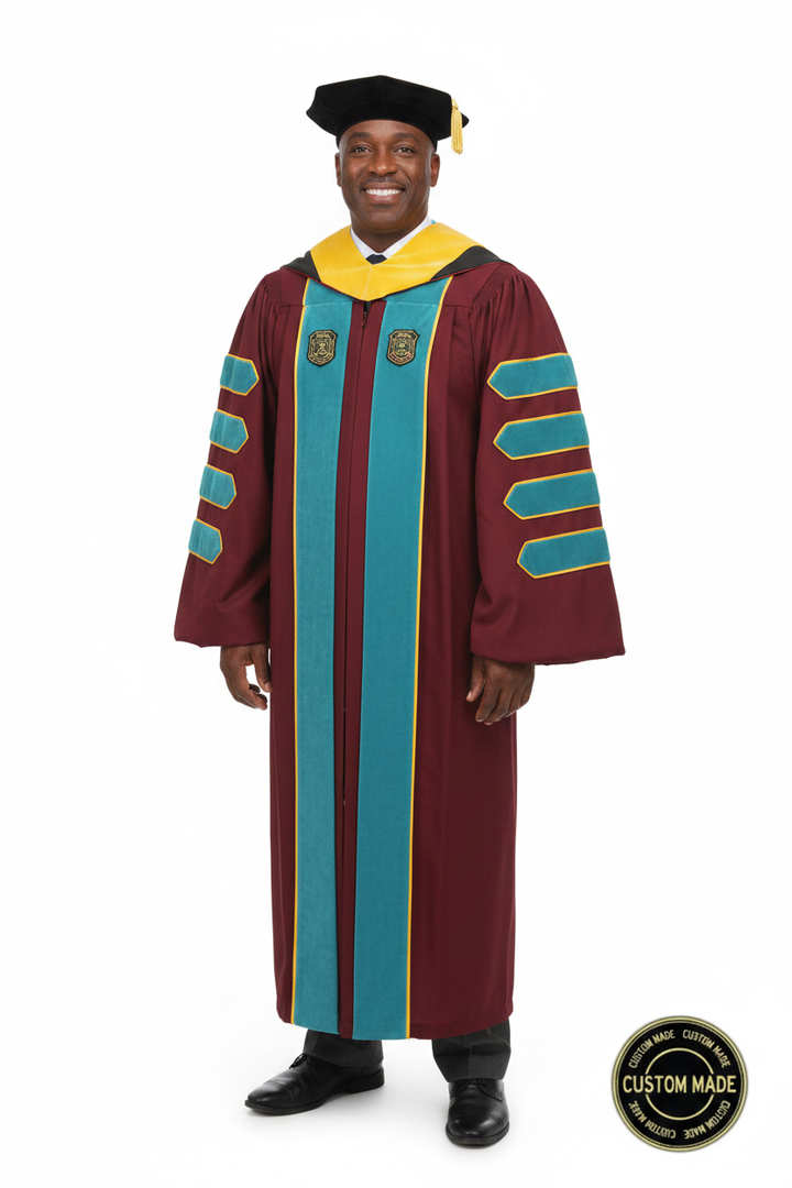 Custom Faculty Regalia Package for University of Illinois model display