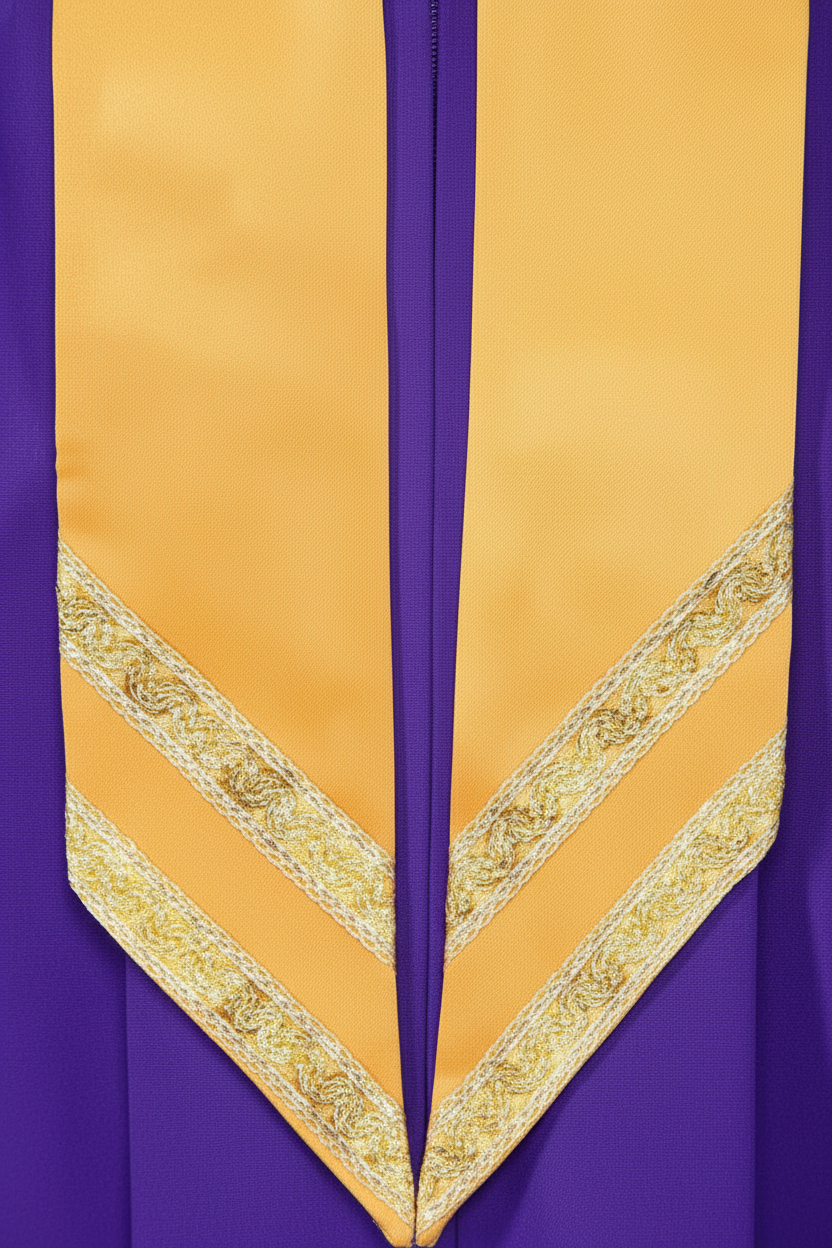 Premium Golden Yoke Lantern Sleeve Choir Robe