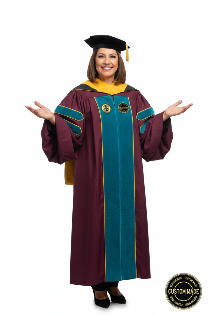 Custom Faculty Regalia Package for UC San Francisco model display
