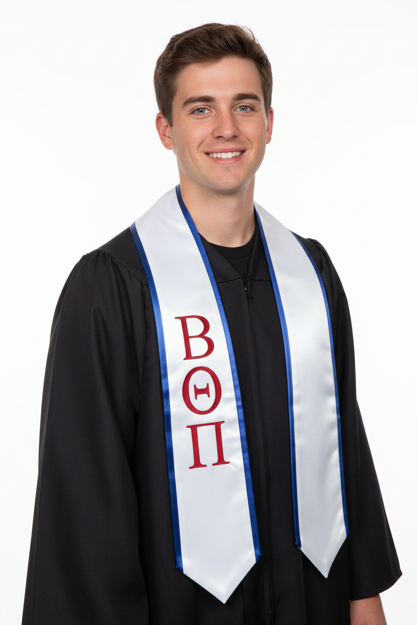 Beta Theta Pi Greek Lettered Stole model display