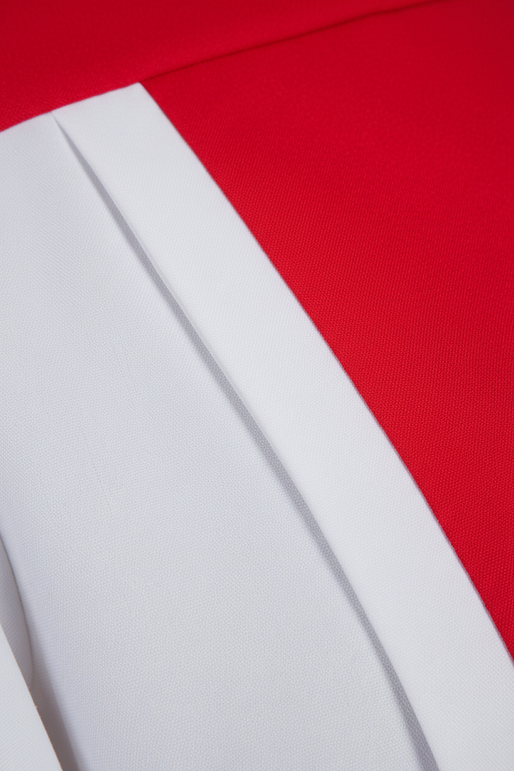 Two-Tone Choir Robe White & Red | Center Panel & Sleeve Trim | Church Choir Stage Graduation Cosplay | M-XXXL | 1000g