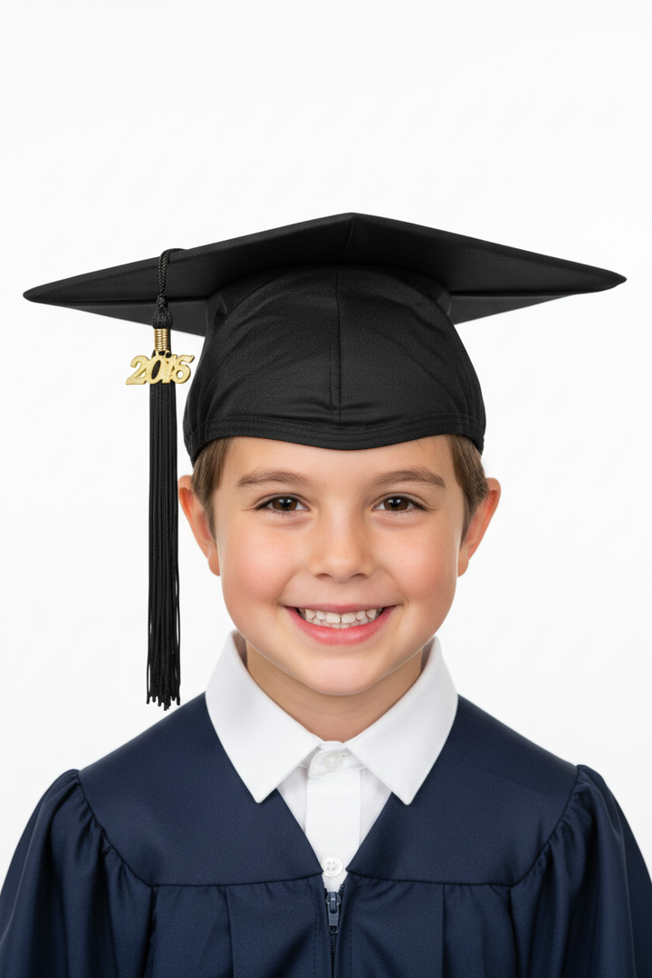 12 Shiny Kindergarten & Preschool Cap & Tassel - Model Shot
