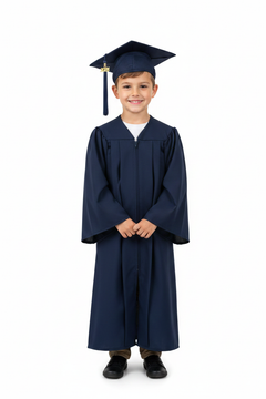 Matte Navy Blue Elementary Cap & Gown