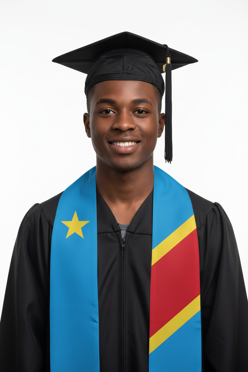Democratic Republic of Congo Graduation Stole model display