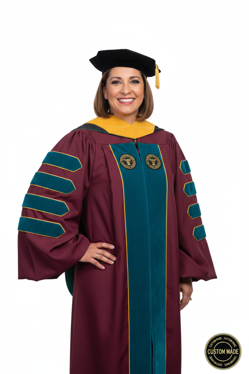 Custom Faculty Regalia Package for UC Davis model display