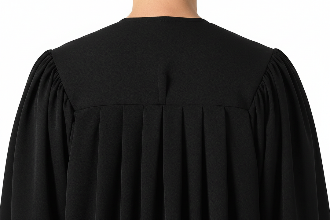 Matte Black Clergy & Choir Robe with Elastic Cuffs