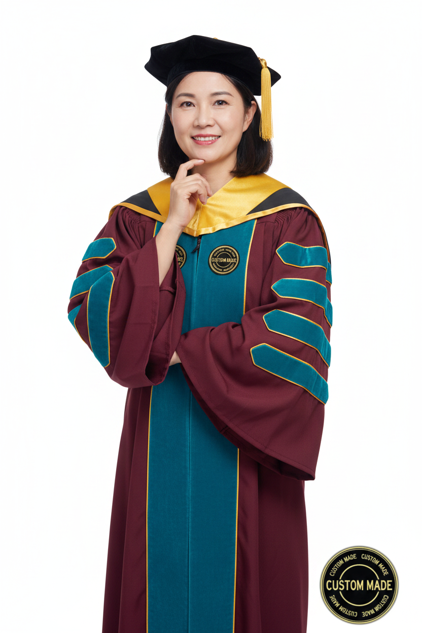 Custom Faculty Regalia Package for Iowa State University model display