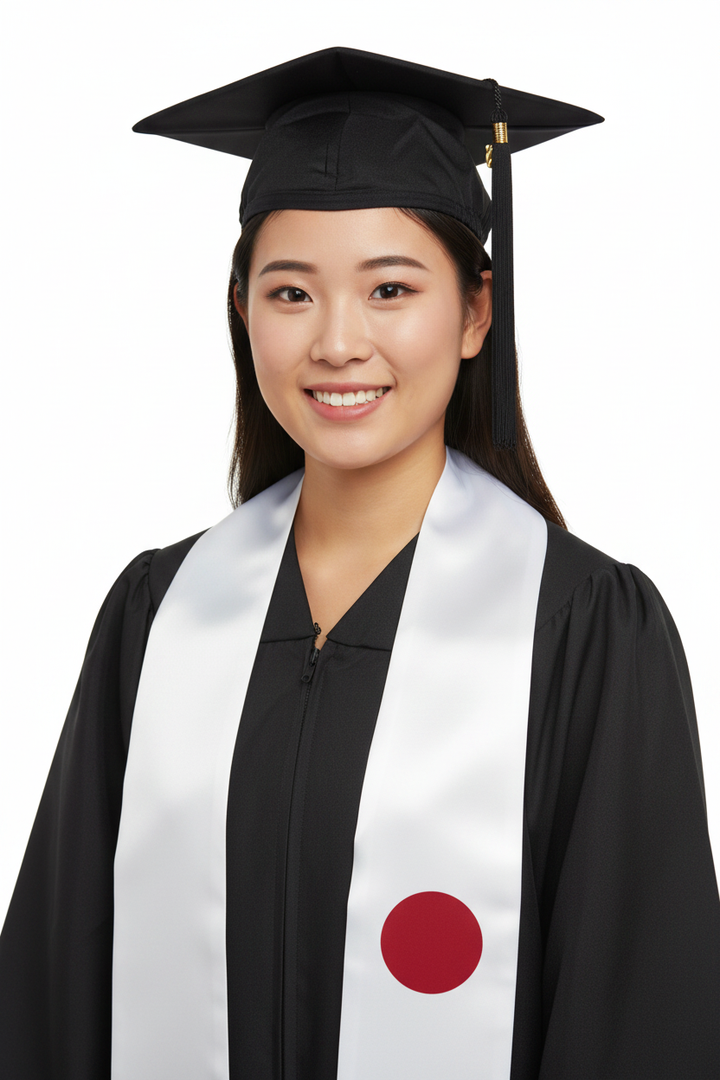 Japan Graduation Stole model display