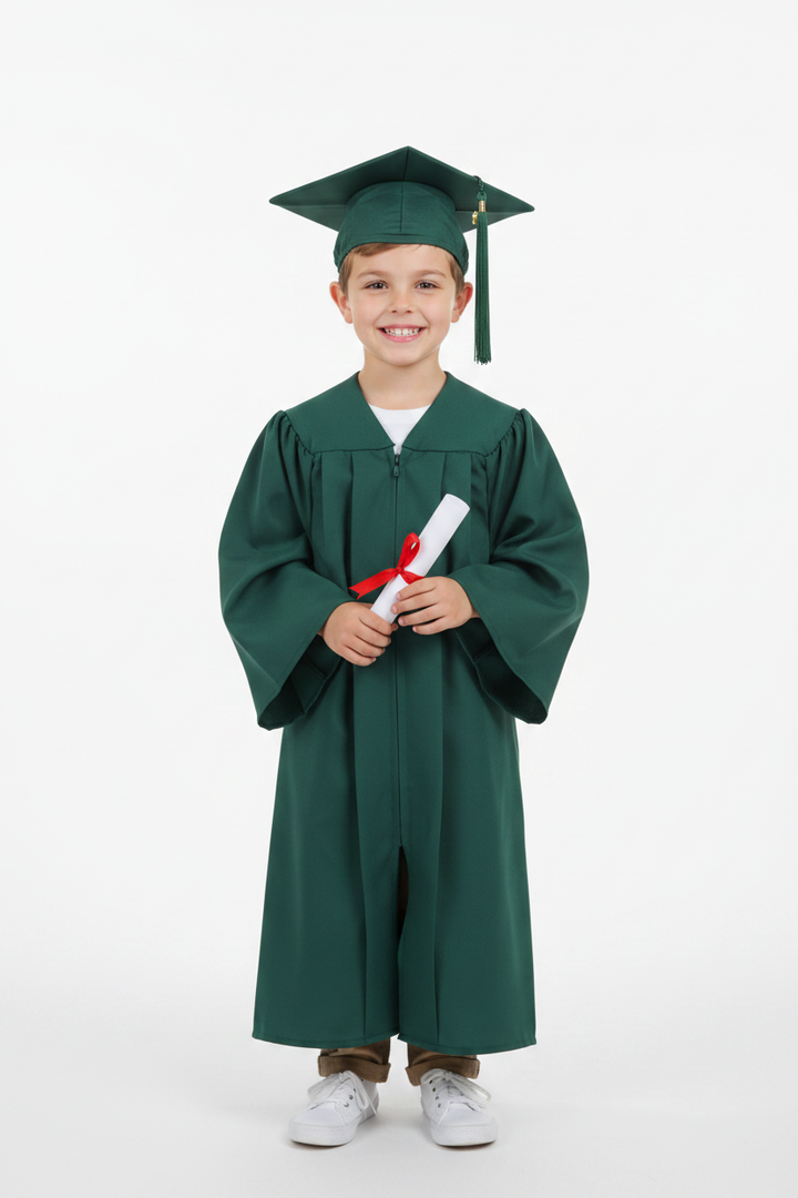 Matte Hunter Elementary Gown - Model Shot