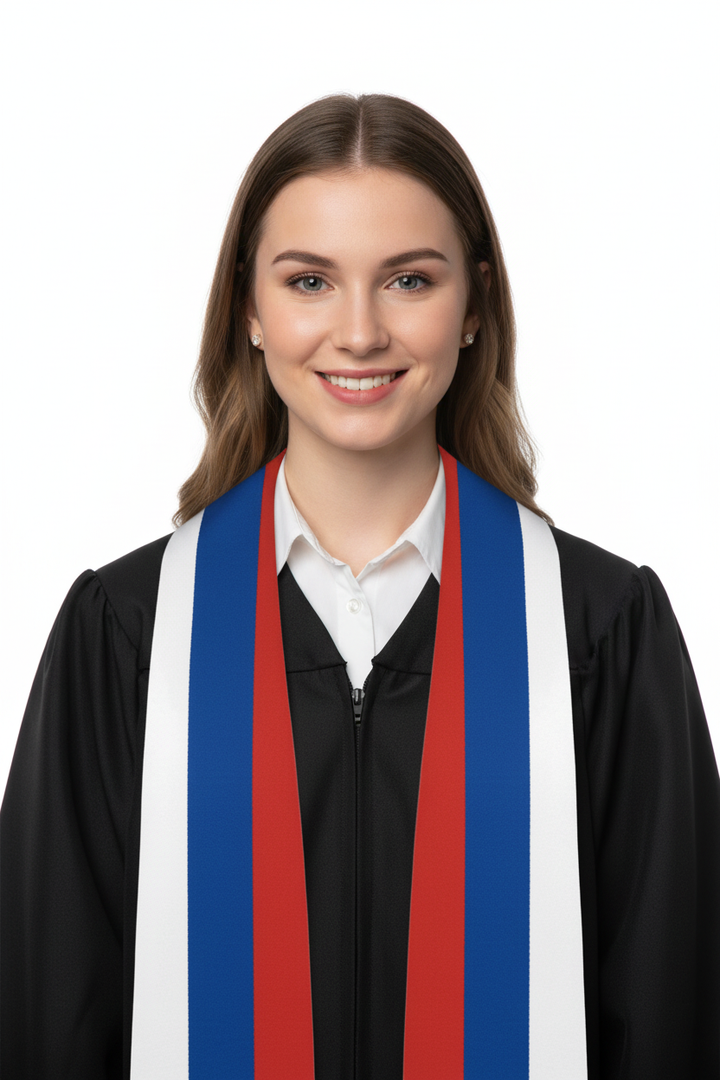 Russia Graduation Stole model display