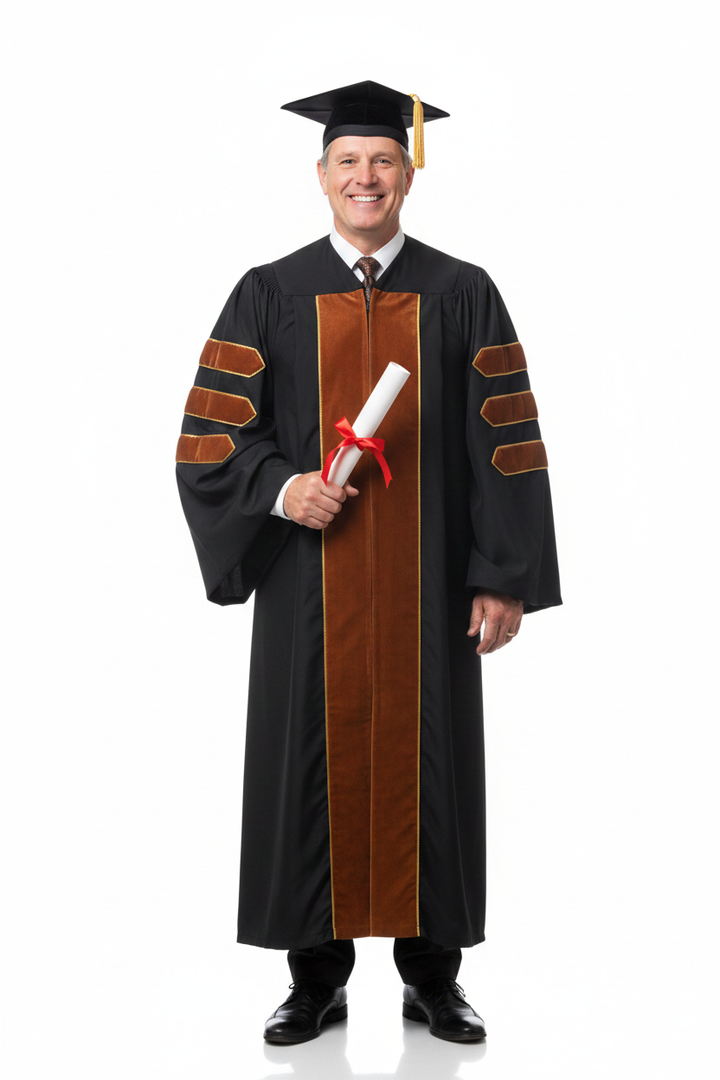 Doctor of Dramatic Arts & Fine Arts Doctoral Gown model display