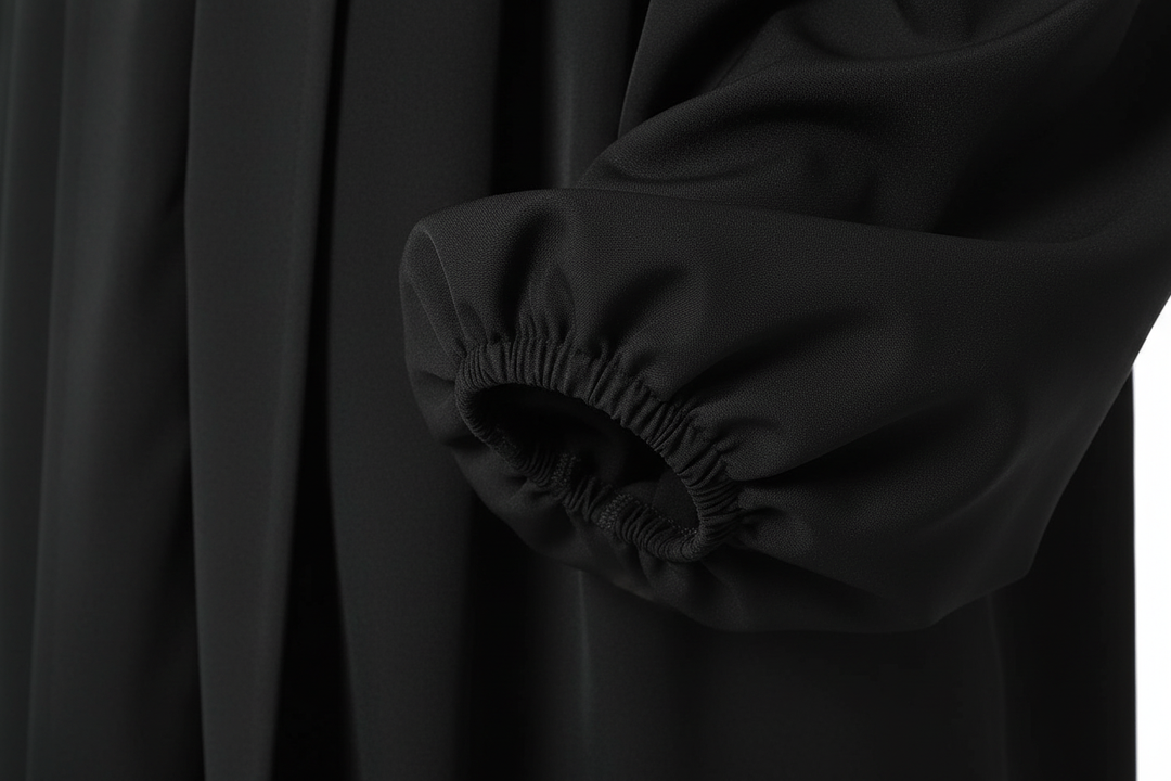 Matte Black Clergy & Choir Robe with Elastic Cuffs