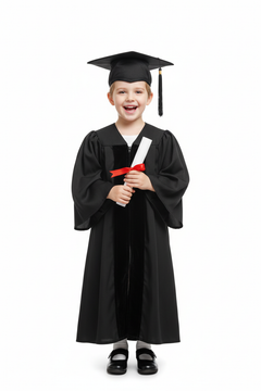 Deluxe Black Elementary Cap & Gown