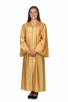 Shiny Antique Gold Junior High/Middle School Gown