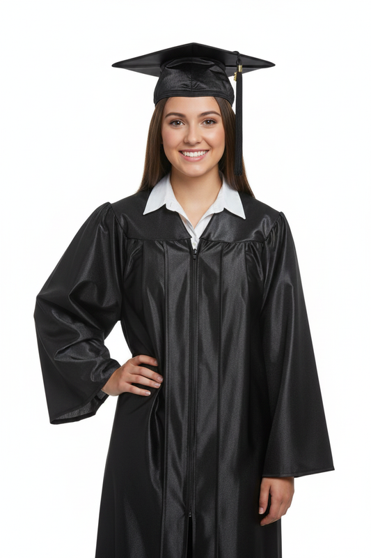 12 Shiny High School Cap - Model Display