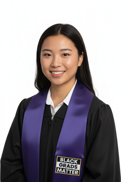 Purple BLACK GRADS MATTER Graduation Stole