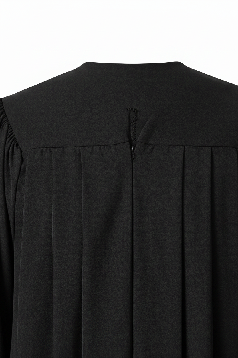 Matte Black Clergy & Choir Robe with Elastic Cuffs
