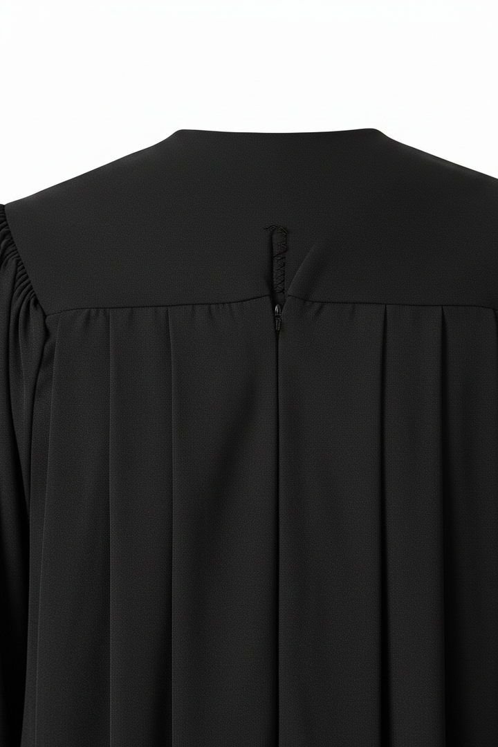 Matte Black Clergy & Choir Robe with Elastic Cuffs