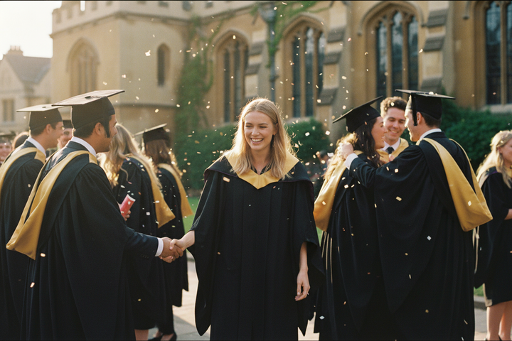 Cambridge Academic Hood - UK University Graduation Ceremony Atmosphere