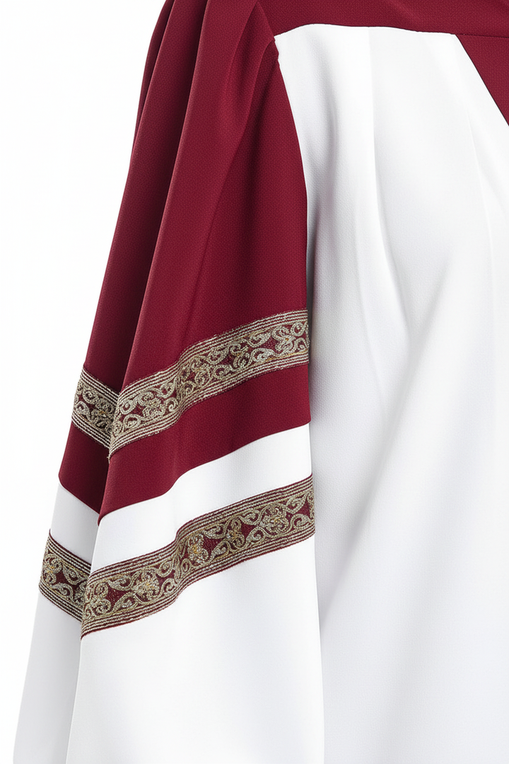 Premium Two-Tone Lantern Sleeve Choir & Clergy Robe - Stage Performance Gown