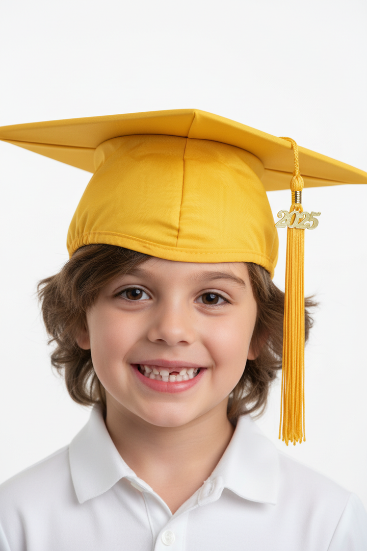 Matte Gold Elementary Cap - Model Shot