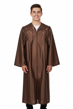 Shiny Brown Junior High/Middle School Gown