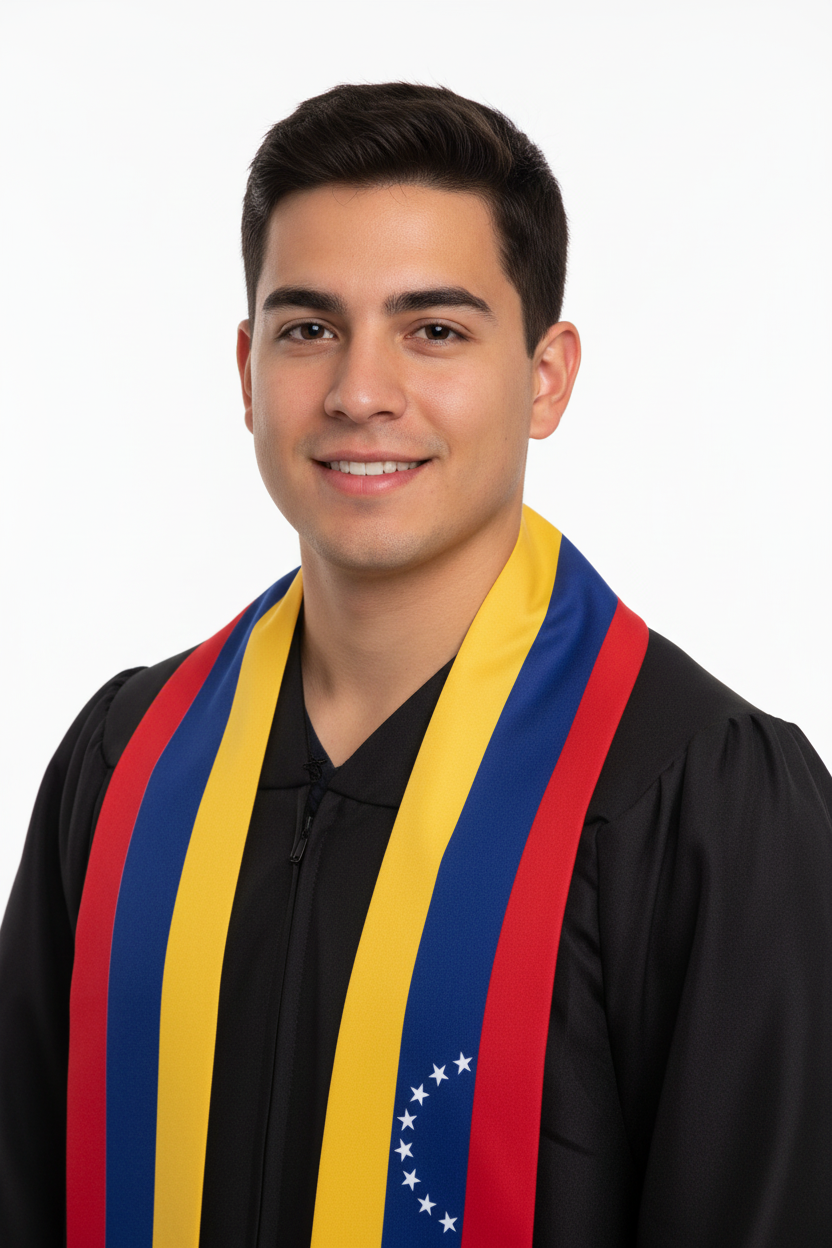 Venezuela Graduation Stole model display