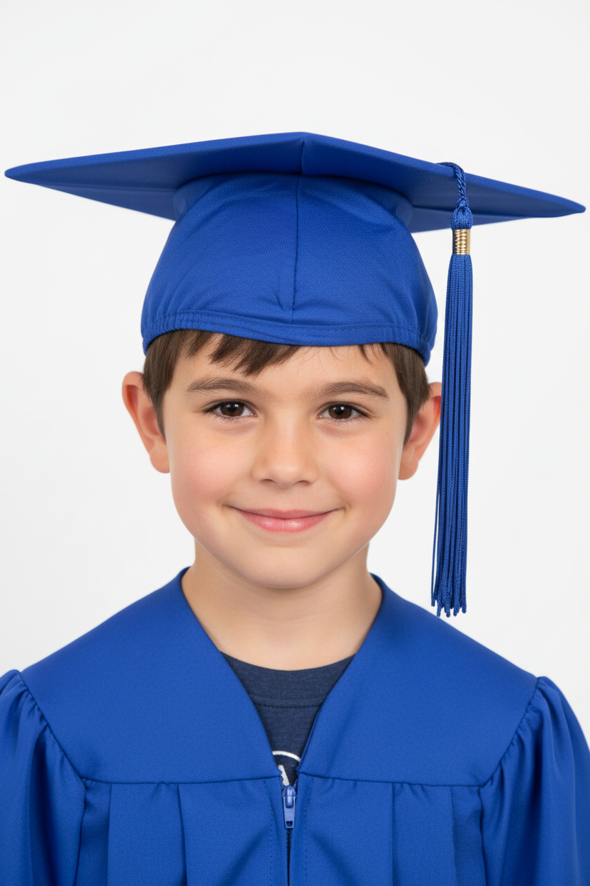 Matte Royal Blue Elementary Cap - Model Shot
