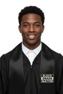 Black BLACK GRADS MATTER Graduation Stole
