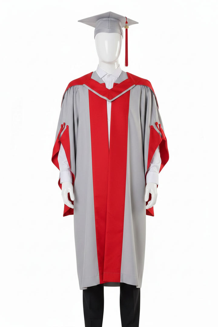 Deluxe British UK Doctorate Graduation Gown Set - Product Display