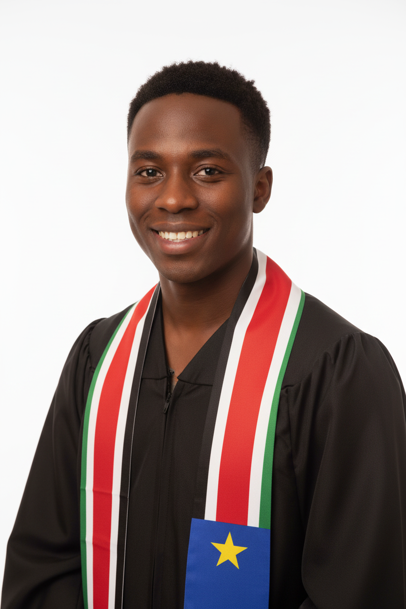 South Sudan Graduation Stole model display