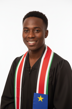 South Sudan Graduation Stole - South Sudan Flag Sash