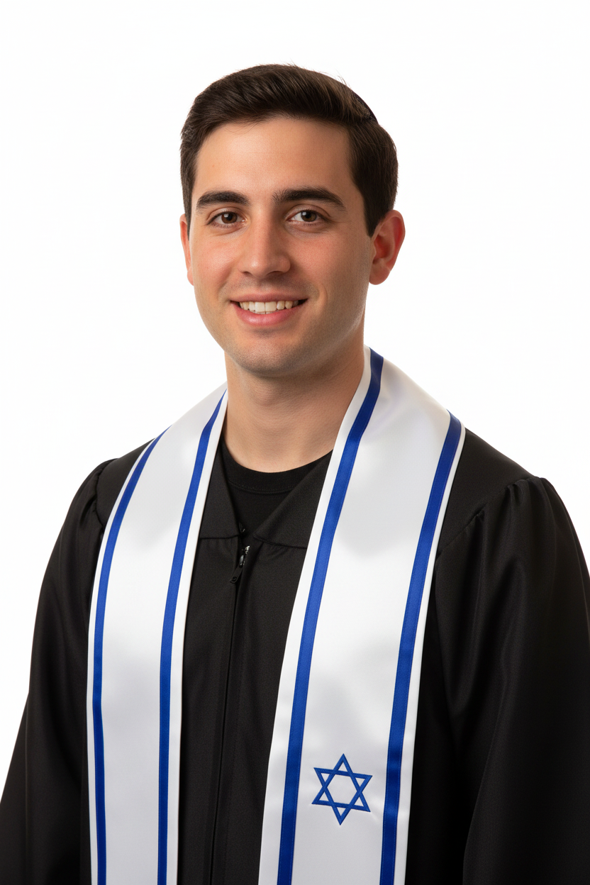 Israel Graduation Stole model display