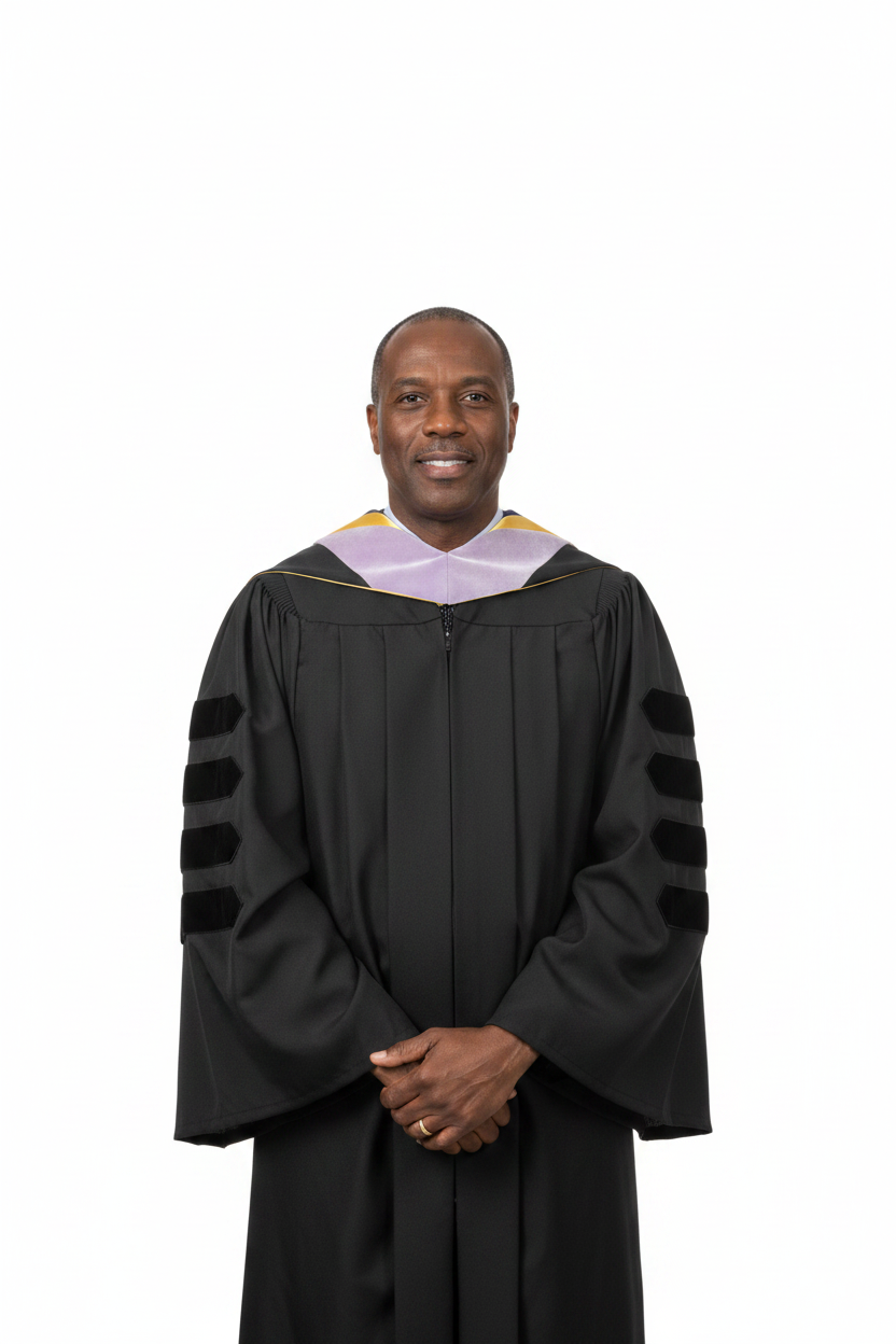 Doctor of Dentistry Hood - Black & Golden Yellow model display