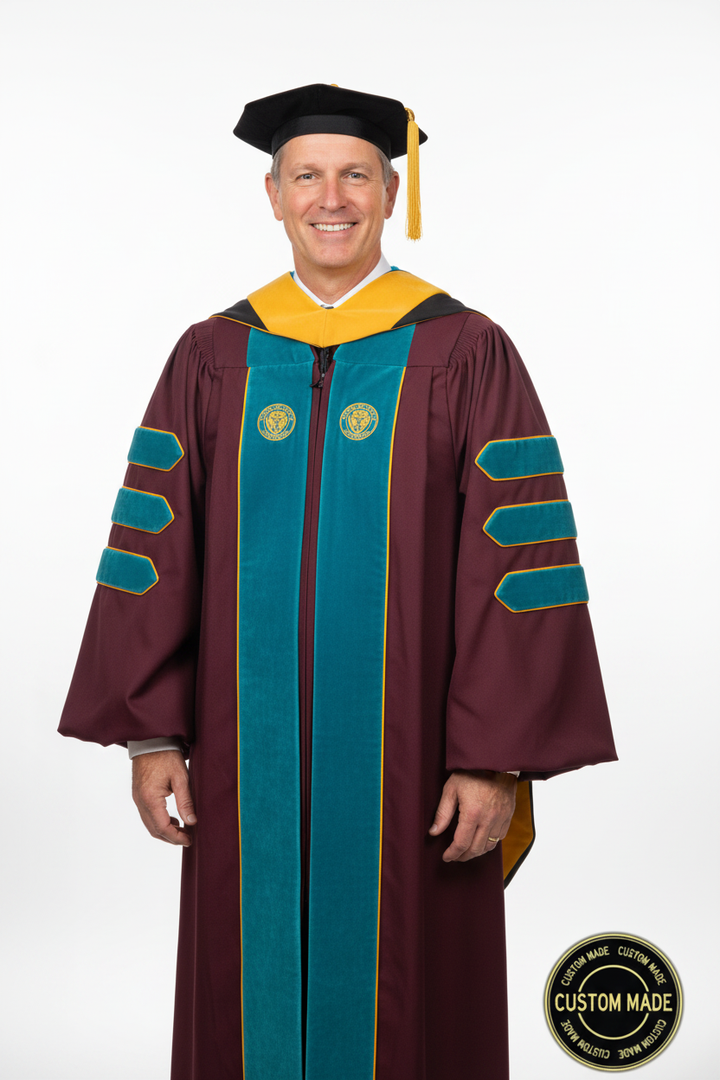 Custom Faculty Regalia Package for Boston University model display