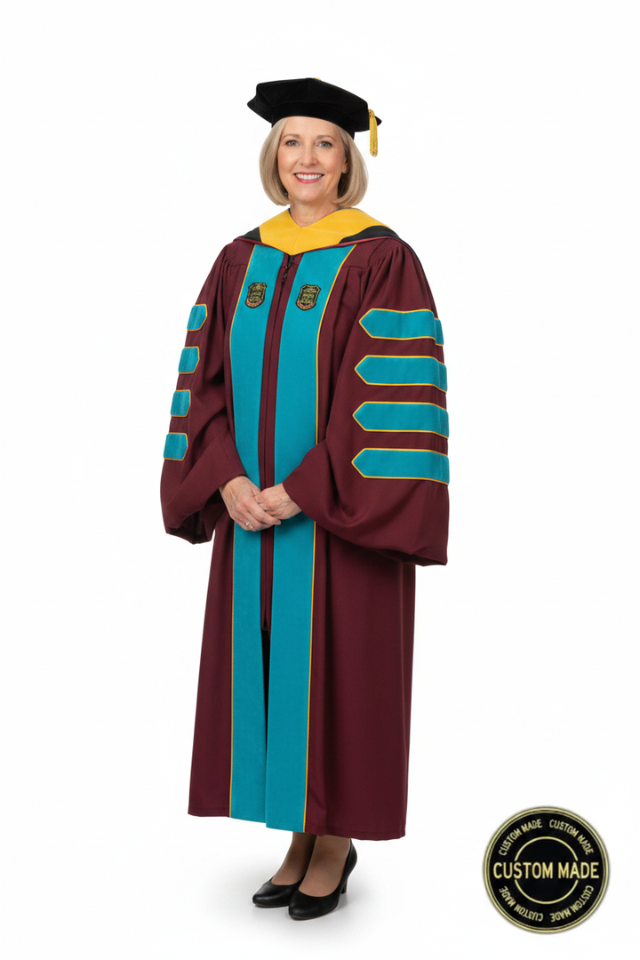 Custom Faculty Regalia Package for University of Maine model display