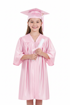 Shiny Pink Kindergarten/Preschool Cap & Gown