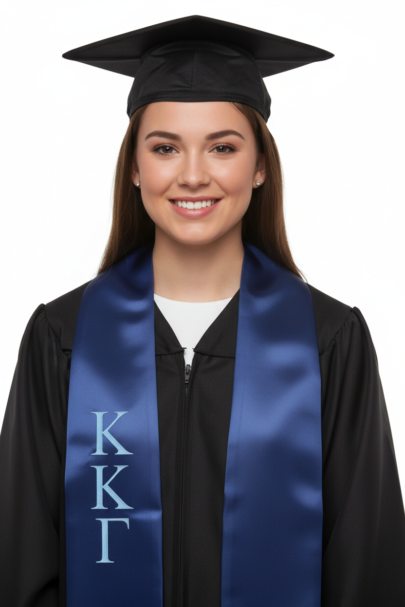 Kappa Kappa Gamma Greek Lettered Stole model display