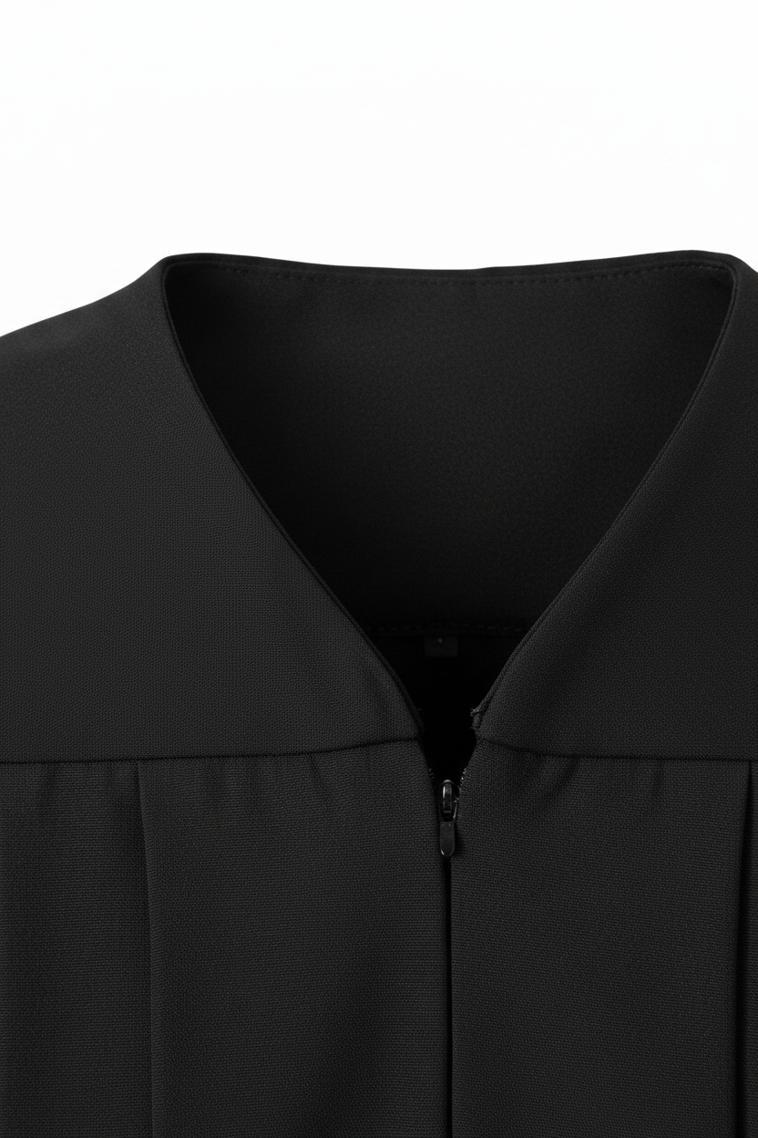Matte Black Clergy & Choir Robe with Elastic Cuffs
