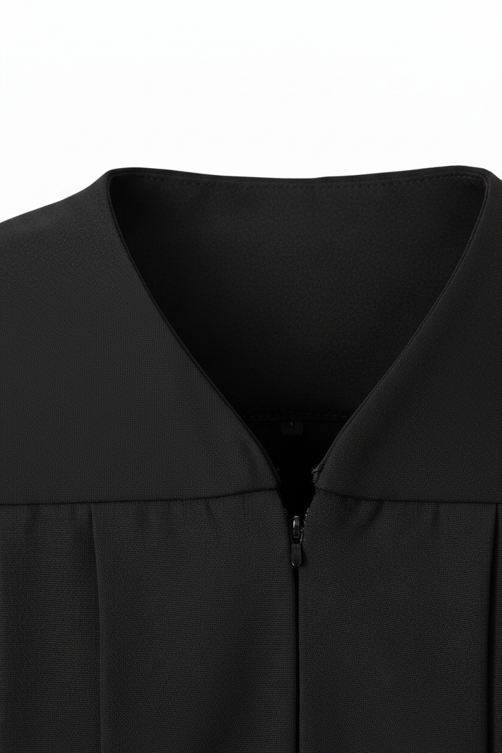 Matte Black Clergy & Choir Robe with Elastic Cuffs