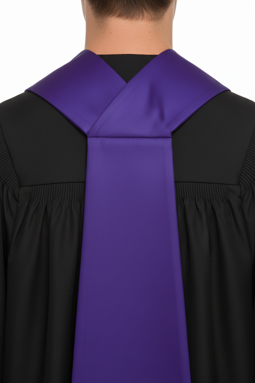 Embroidered Cross Clergy Choir Stole | Wedding & Graduation Honor Stole