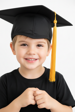 Matte Black Kindergarten/Preschool Cap & Tassel