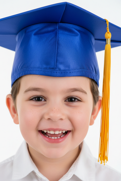 Shiny Royal Blue Kindergarten/Preschool Cap & Tassel