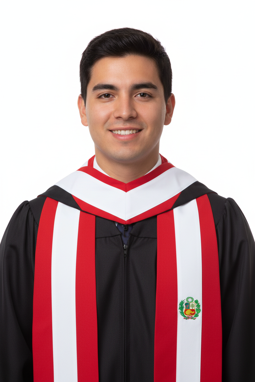 Peru Graduation Stole model display