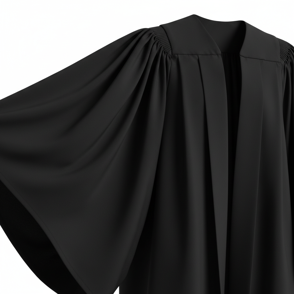 UK British Graduation Gown - Batwing Sleeve Detail